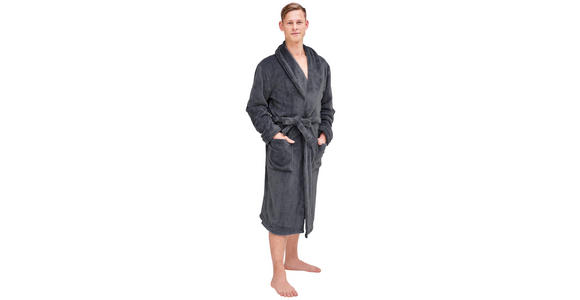 BADEMANTEL S Milano - Anthrazit, KONVENTIONELL, Textil (Snull) - Boxxx