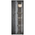 VITRINE  in massiv Kernbuche, Kernesche Anthrazit  - Anthrazit/Schwarz, Design, Glas/Holz (72/204/44cm) - Johann Jakob