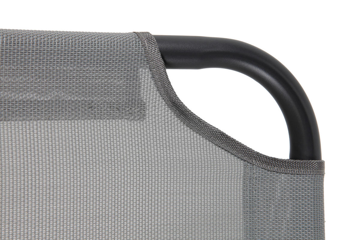 TROJNOHÉ LEŽADLO kov, textil - svetlosivá/antracitová, Design, kov/textil (59/45/193cm) - Ambia Garden