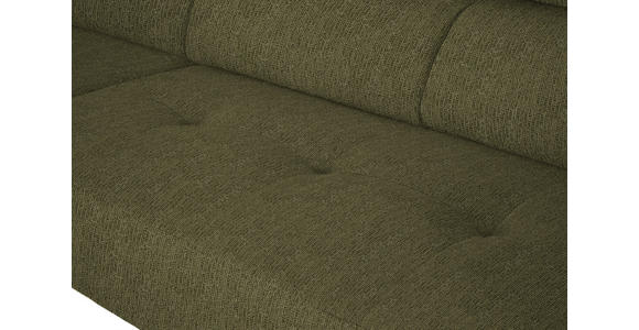 ECKSOFA in Webstoff Olivgrün 205/280 cm - Schwarz/Olivgrün, Design, Textil/Metall (205/280cm) - Xora