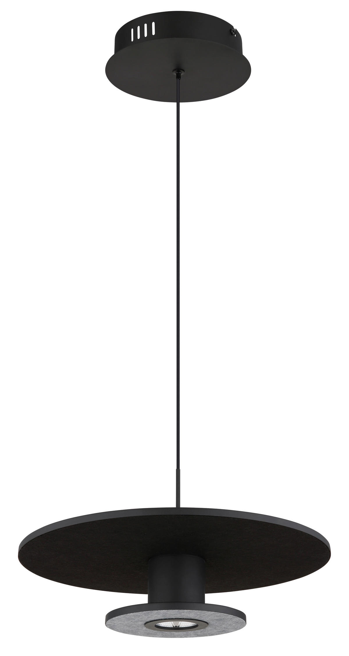 ZÁVĚSNÉ LED SVÍTIDLO, 38/150 cm  - černá, Basics, kov/textil (38/150cm) - Globo