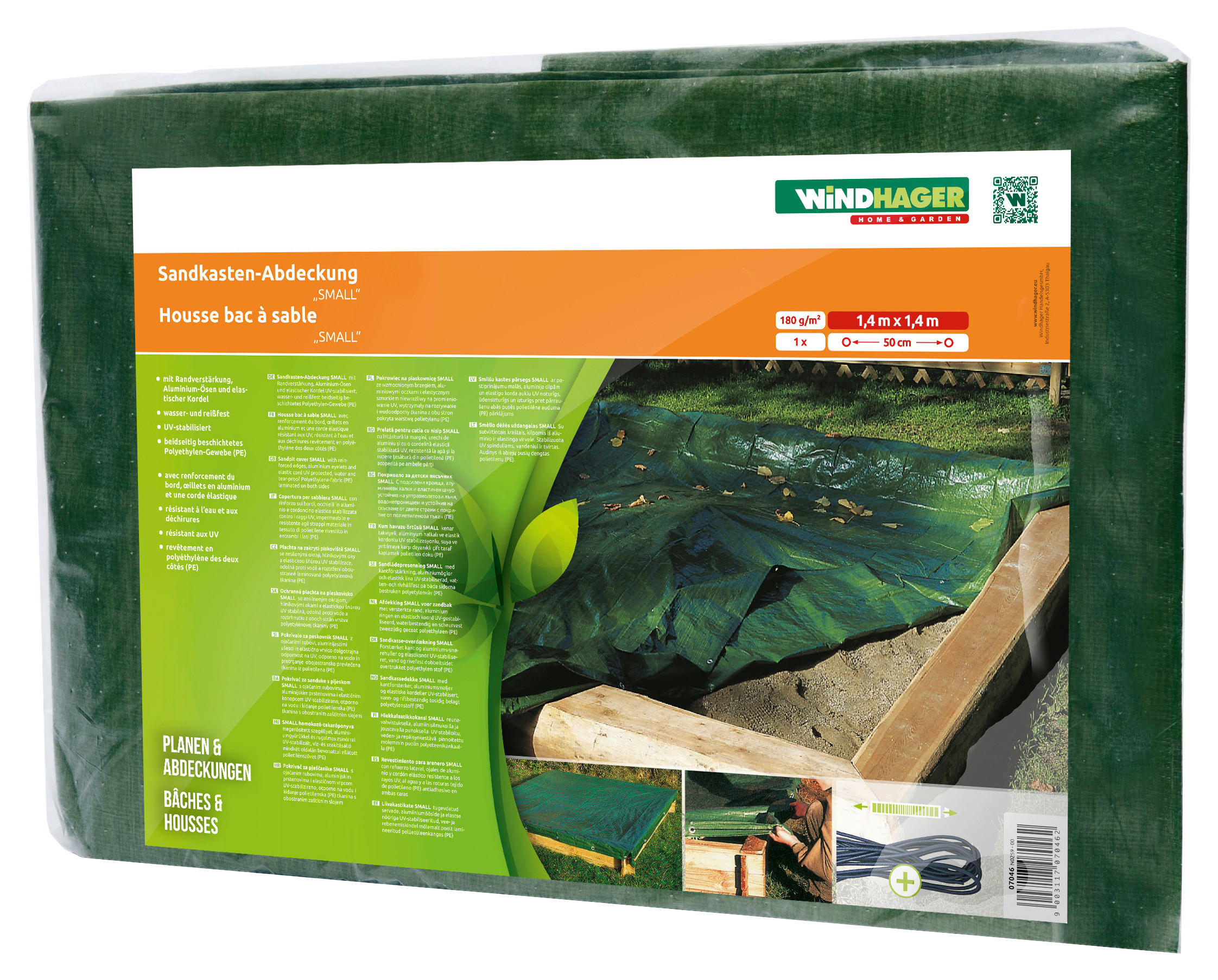 Schutzplane Für Sandkasten Small 140x140 Cm Grün