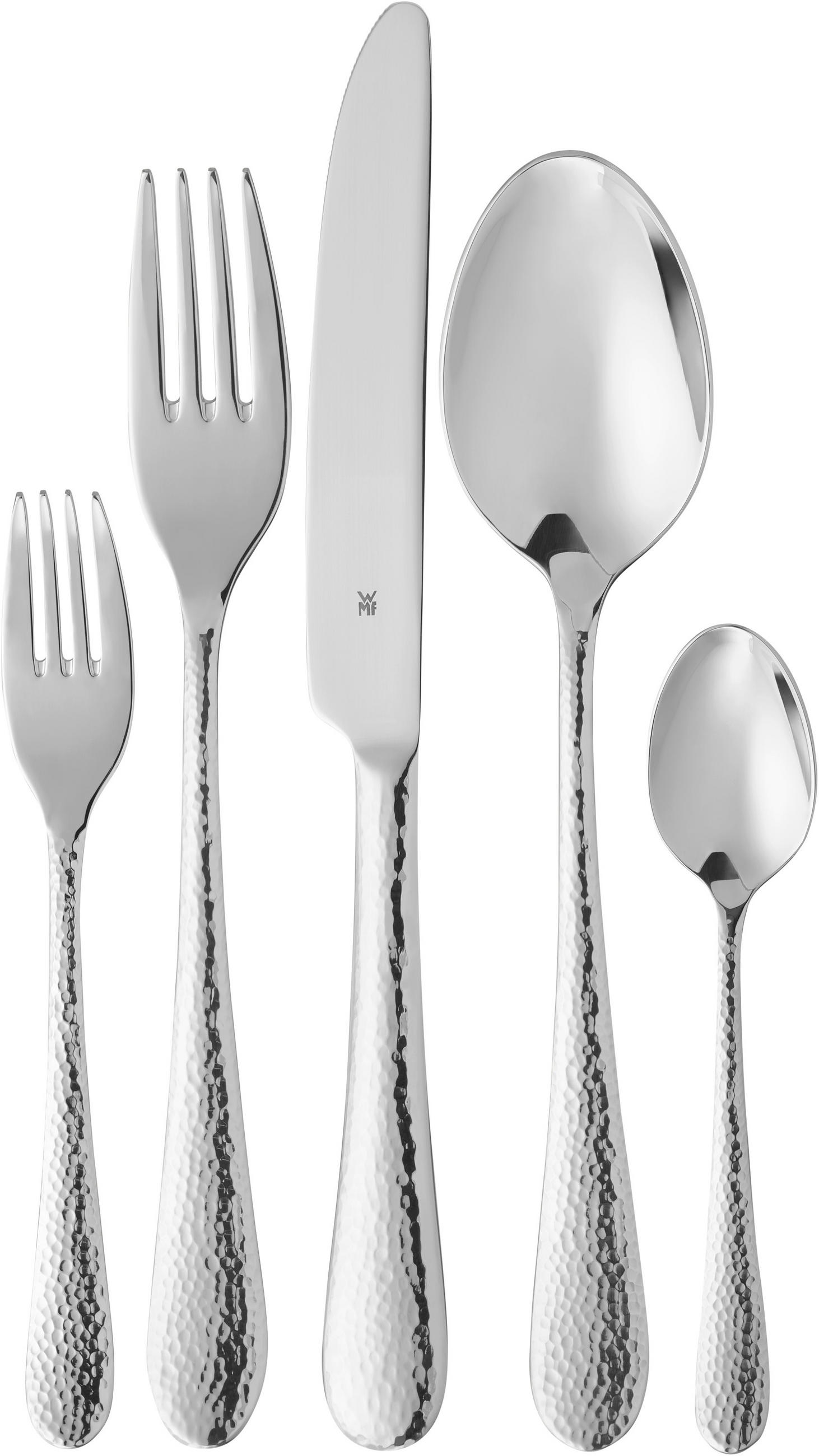 BESTECKSET 30-teilig Edelstahl  - Grau, Basics, Metall (43,5/27/57cm) - WMF