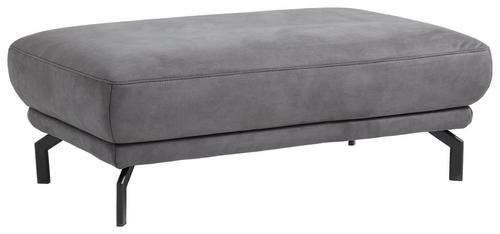 HOCKER Mikrofaser Anthrazit - Anthrazit/Schwarz, Design, Textil/Metall (122/46/72cm) - Dieter Knoll
