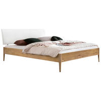 BETT 180/200 cm  in Weiß, Wildeiche  - Wildeiche/Weiß, KONVENTIONELL, Holz (180/200cm) - Hasena