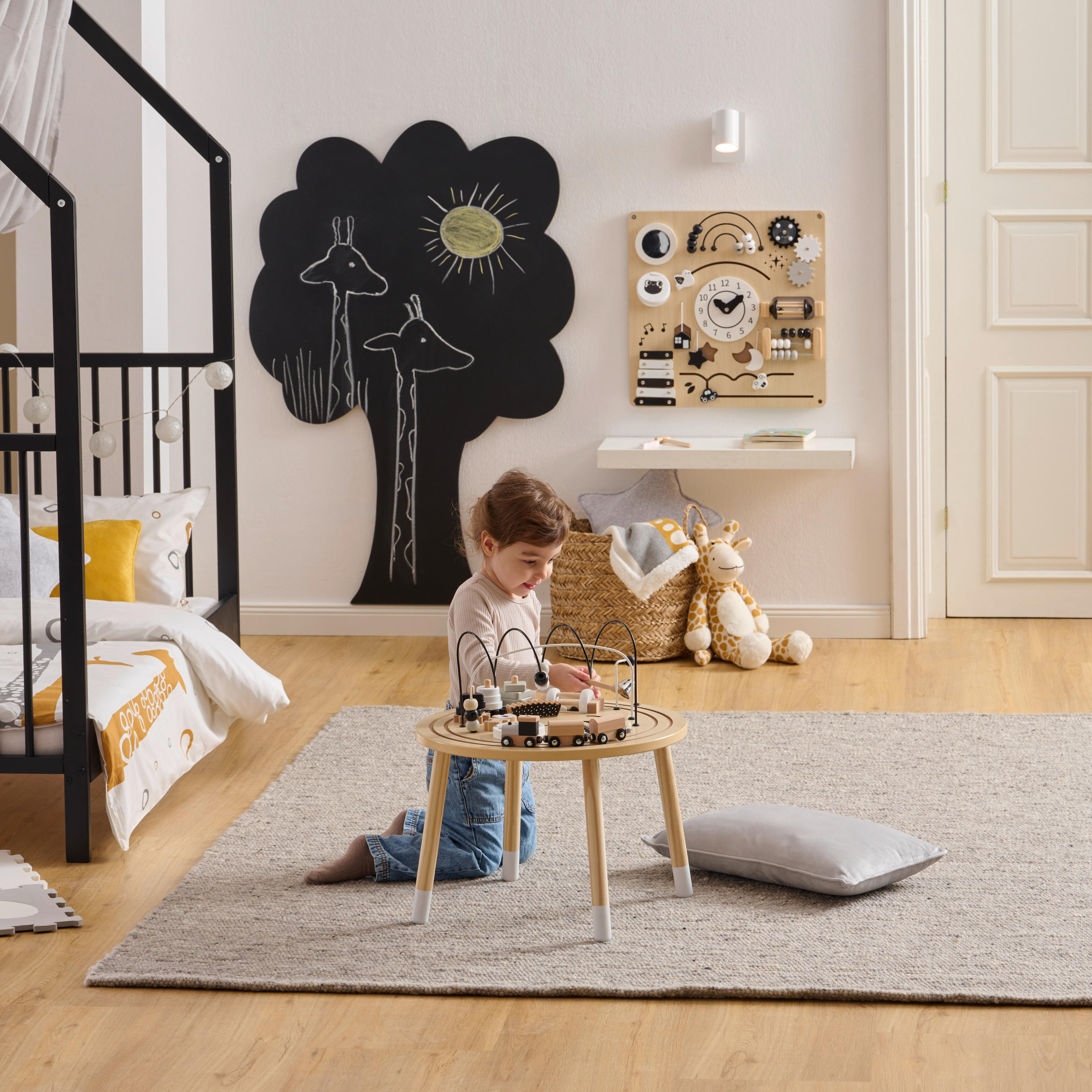 MOTORIKSPIEL - Beige/Schwarz, Trend, Holz/Kunststoff (47,5/47,5/6cm) - My Baby Lou