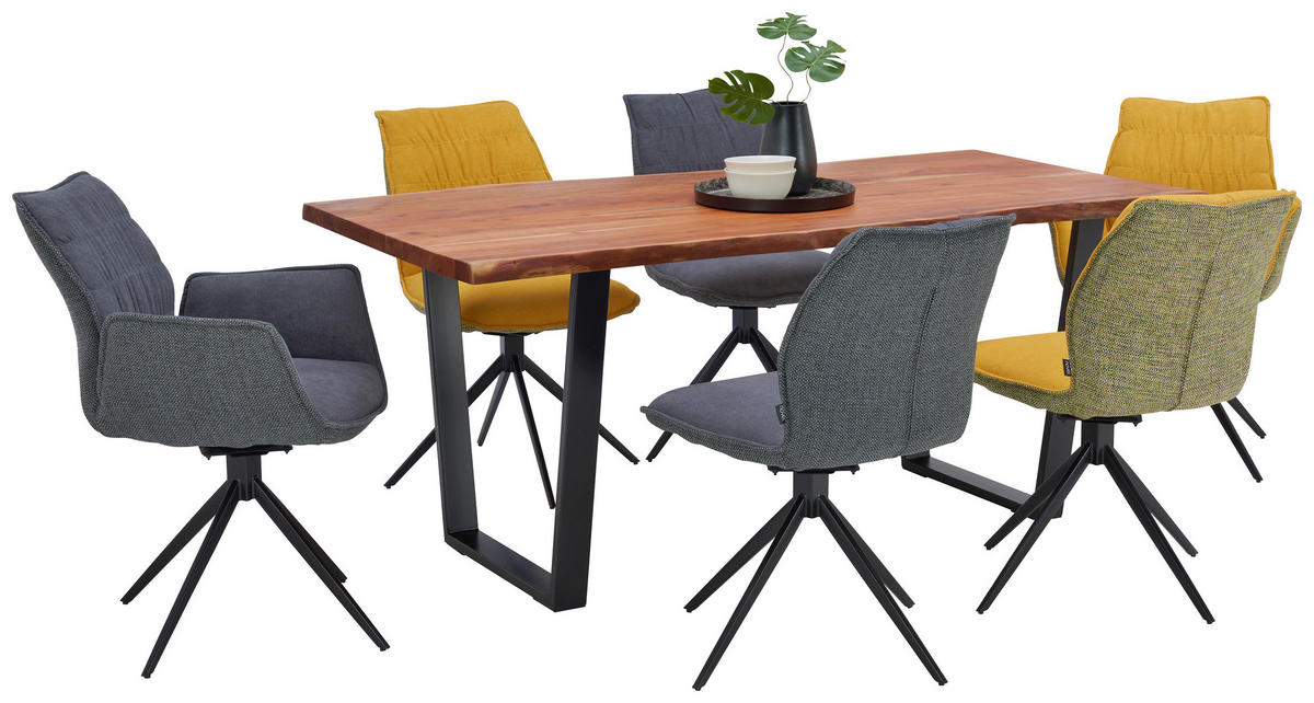 TISCHGESTELL Schwarz  - Schwarz, Design, Metall (78/7,5/72cm) - Valdera