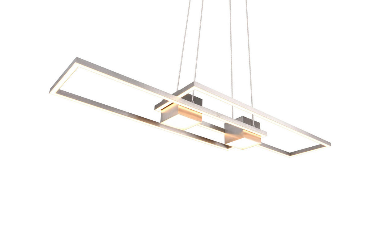 LED-HÄNGELEUCHTE 100/28/150 cm    - Alufarben/Nickelfarben, Design, Metall (100/28/150cm) - Trio Leuchten
