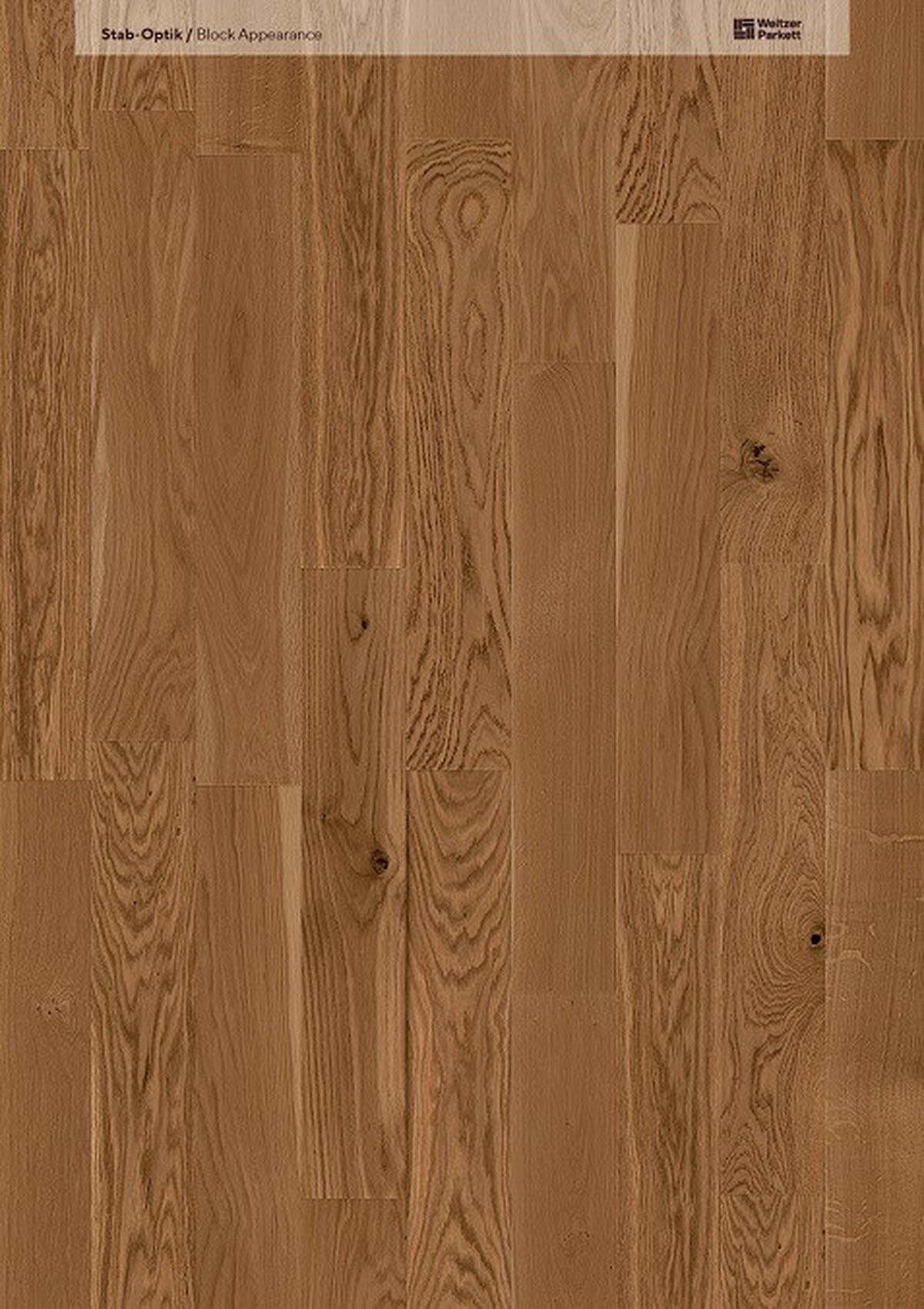 FISCHGRÄT Eiche Amber R Stab 750  per  m² - Eichefarben, Design, Holz (75/12,5/0,93cm) - Weitzer Parkett