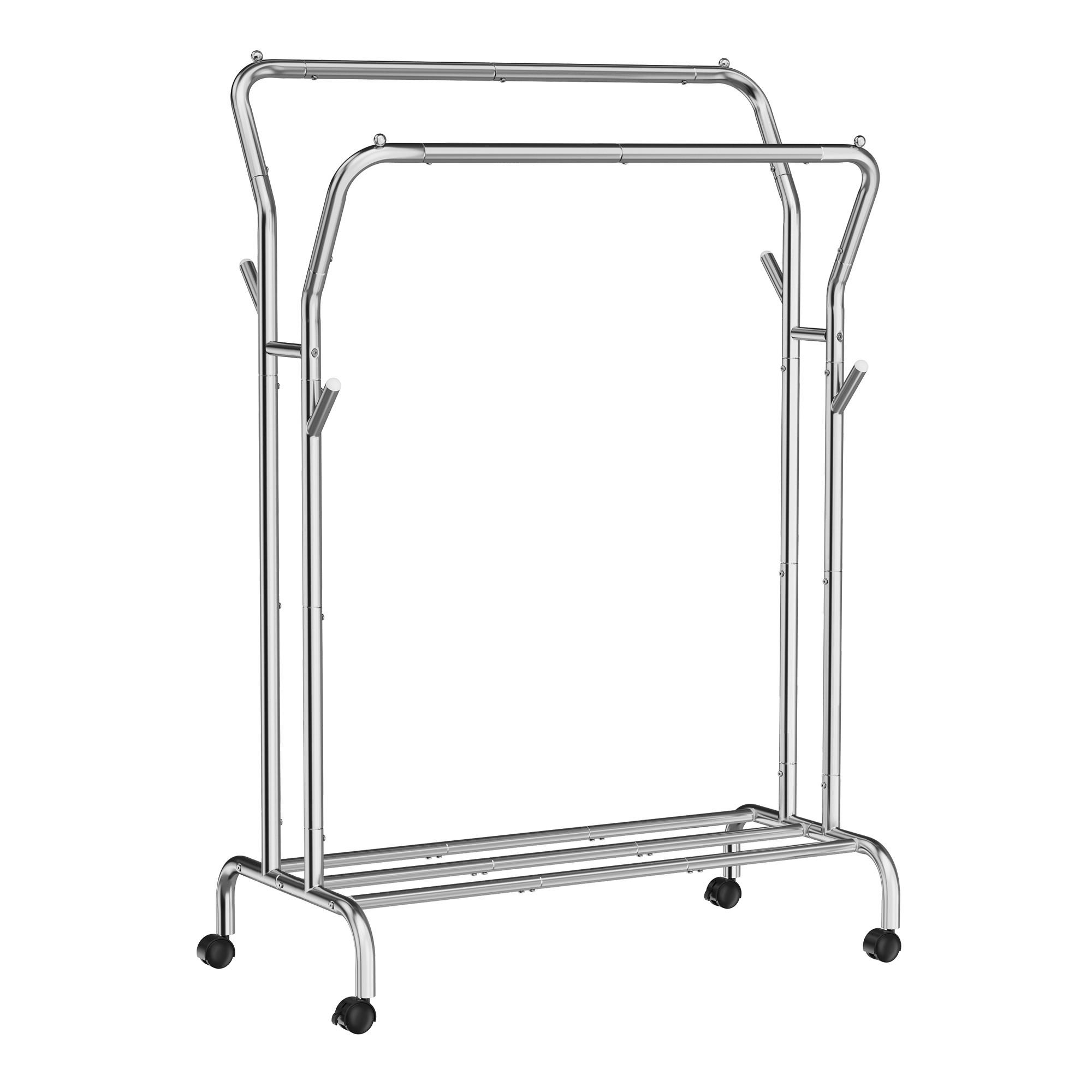 KLEIDERWAGEN in Silberfarben 103,5/155/52,5 cm   - Silberfarben, Basics, Kunststoff/Metall (103,5/155/52,5cm)