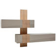 WOHNWAND in Taupe, Eichefarben 286/190/42 cm - Taupe/Eichefarben, Design, Holz/Holzwerkstoff (286/190/42cm) - Ambiente