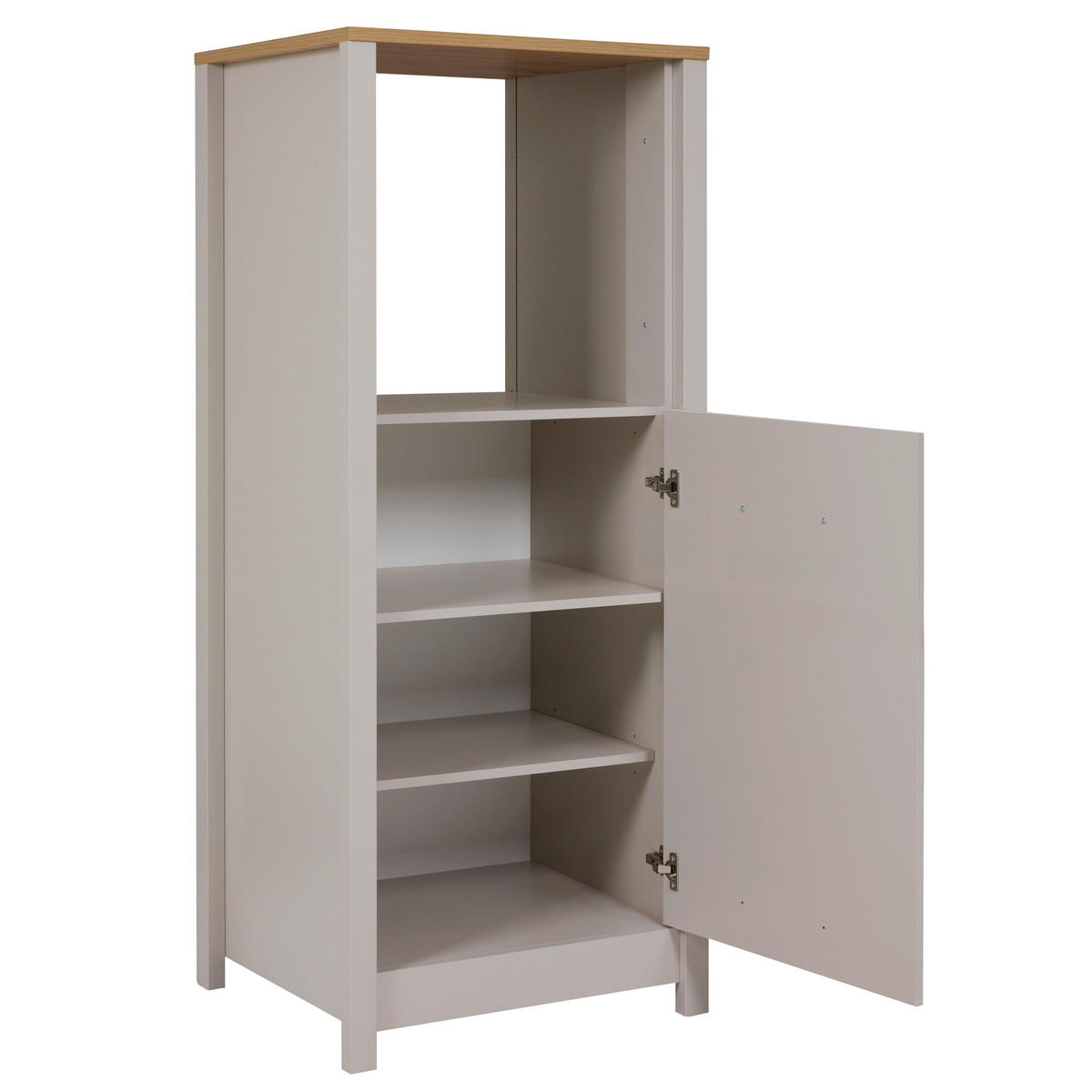 OMARA ZA VGRADNO NAPRAVO - srebrne barve/kašmir, Moderno, kovina/leseni material (70/167/60cm) - Xora