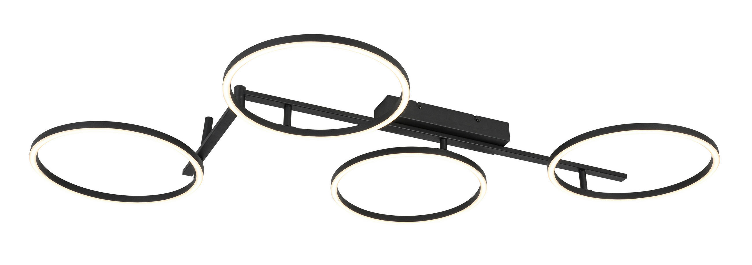 DECKENLEUCHTE    113/66/12 cm  - Schwarz, Trend, Kunststoff/Metall (113/66/12cm) - Collett's Monde
