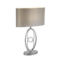 TISCHLEUCHTE Looby 34.5/16/53 cm   - Chromfarben/Silberfarben, Design, Kunststoff/Textil (34.5/16/53cm) - Searchlight