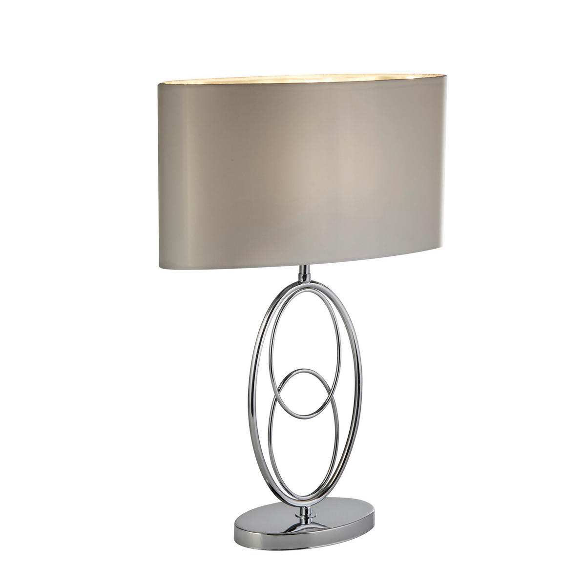 TISCHLEUCHTE Looby 34.5/16/53 cm   - Chromfarben/Silberfarben, Design, Kunststoff/Textil (34.5/16/53cm) - Searchlight