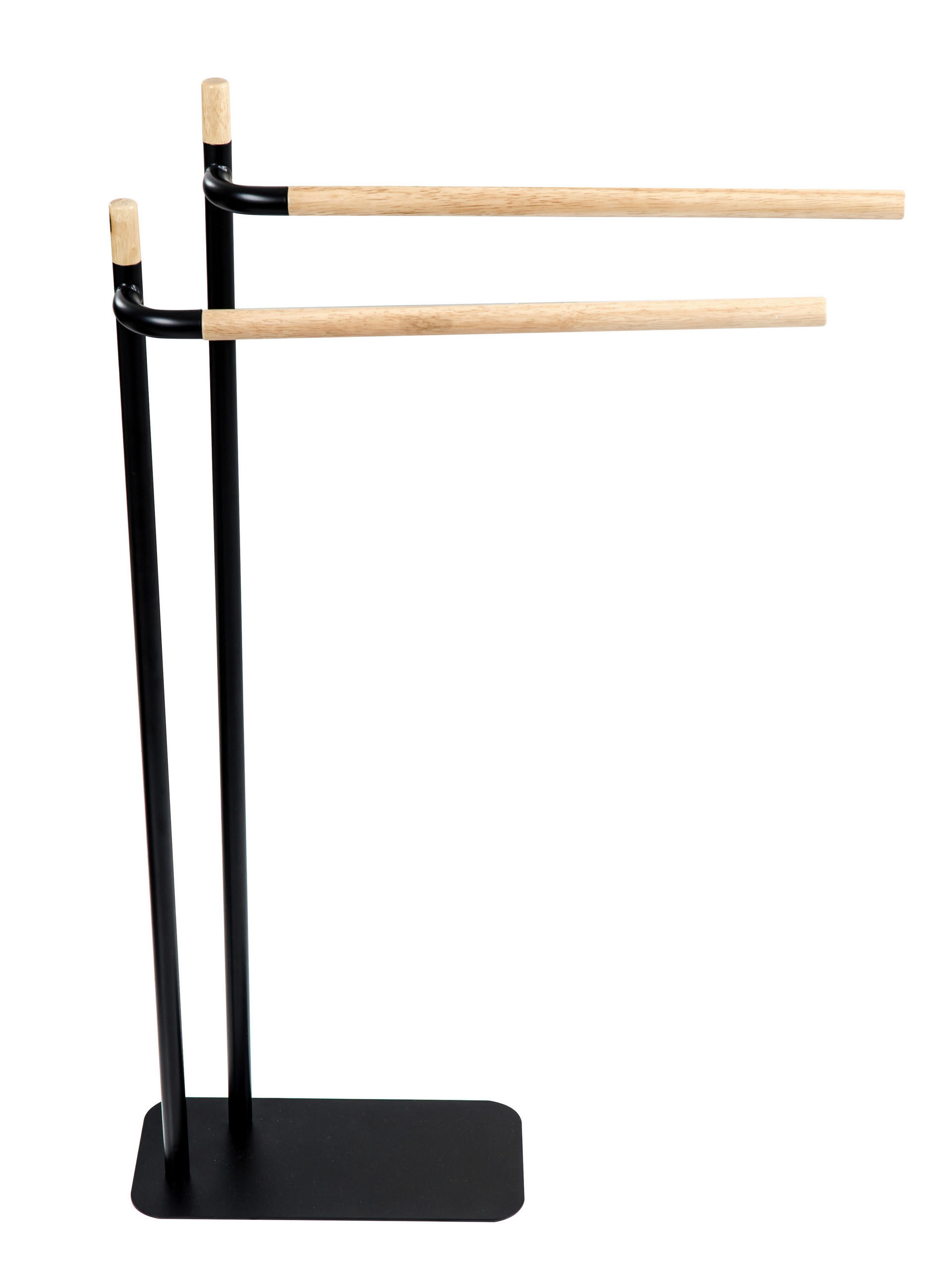 TÖRÖLKÖZŐTARTÓ 53/85,5/15 cm  - natúr színű/fekete, Design, fém (53/85,5/15cm) - Sadena