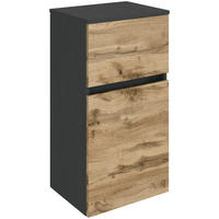 UNTERSCHRANK 40/79/35 cm   - Silberfarben/Eiche Wotan, Design, Holzwerkstoff/Kunststoff (40/79/35cm) - Held
