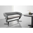 SITZBANK 182/83/62 cm Webstoff, Mikrofaser Dunkelgrau  - Dunkelgrau/Schwarz, Design, Textil/Metall (182/83/62cm) - Moderano