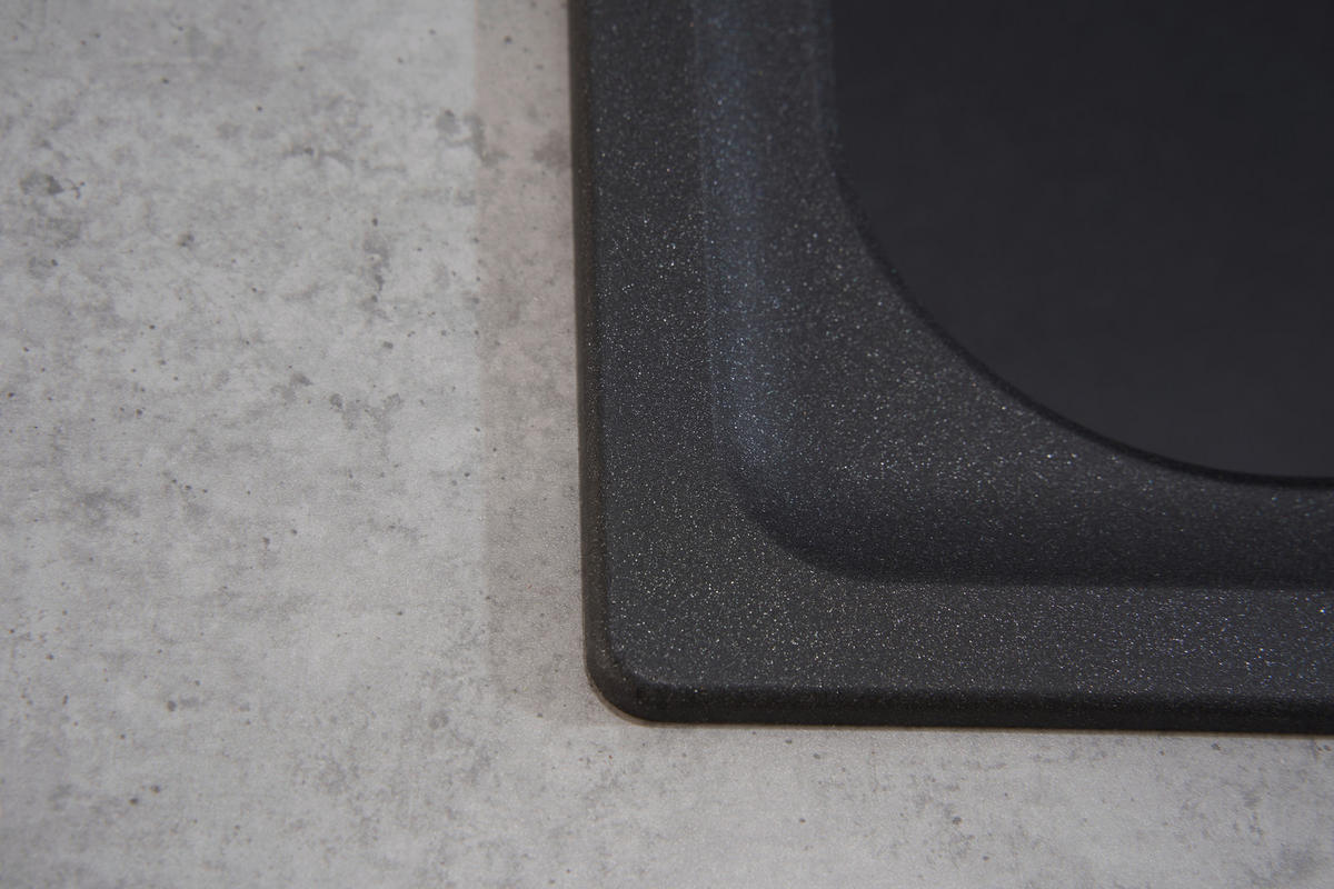 SPÜLE 1725ORLANDO100X50S  - Schwarz, Trend, Stein (100/22,5/50cm) - Respekta