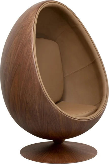 SESSEL in beschichtet Braun, Walnussfarben  - Walnussfarben/Braun, Design, Kunststoff/Textil (89/134/77cm) - Kare-Design