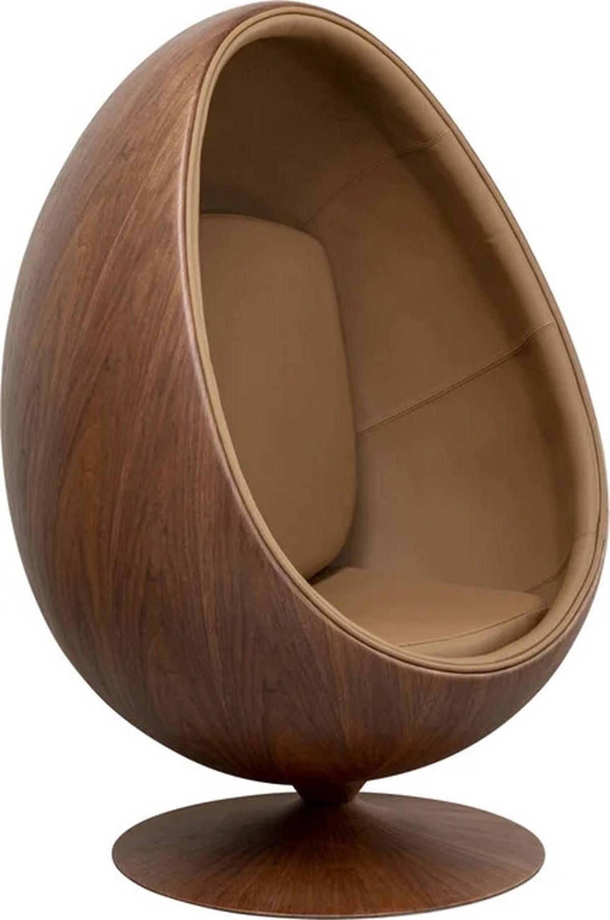 SESSEL in beschichtet Braun, Walnussfarben  - Walnussfarben/Braun, Design, Kunststoff/Textil (89/134/77cm) - Kare-Design