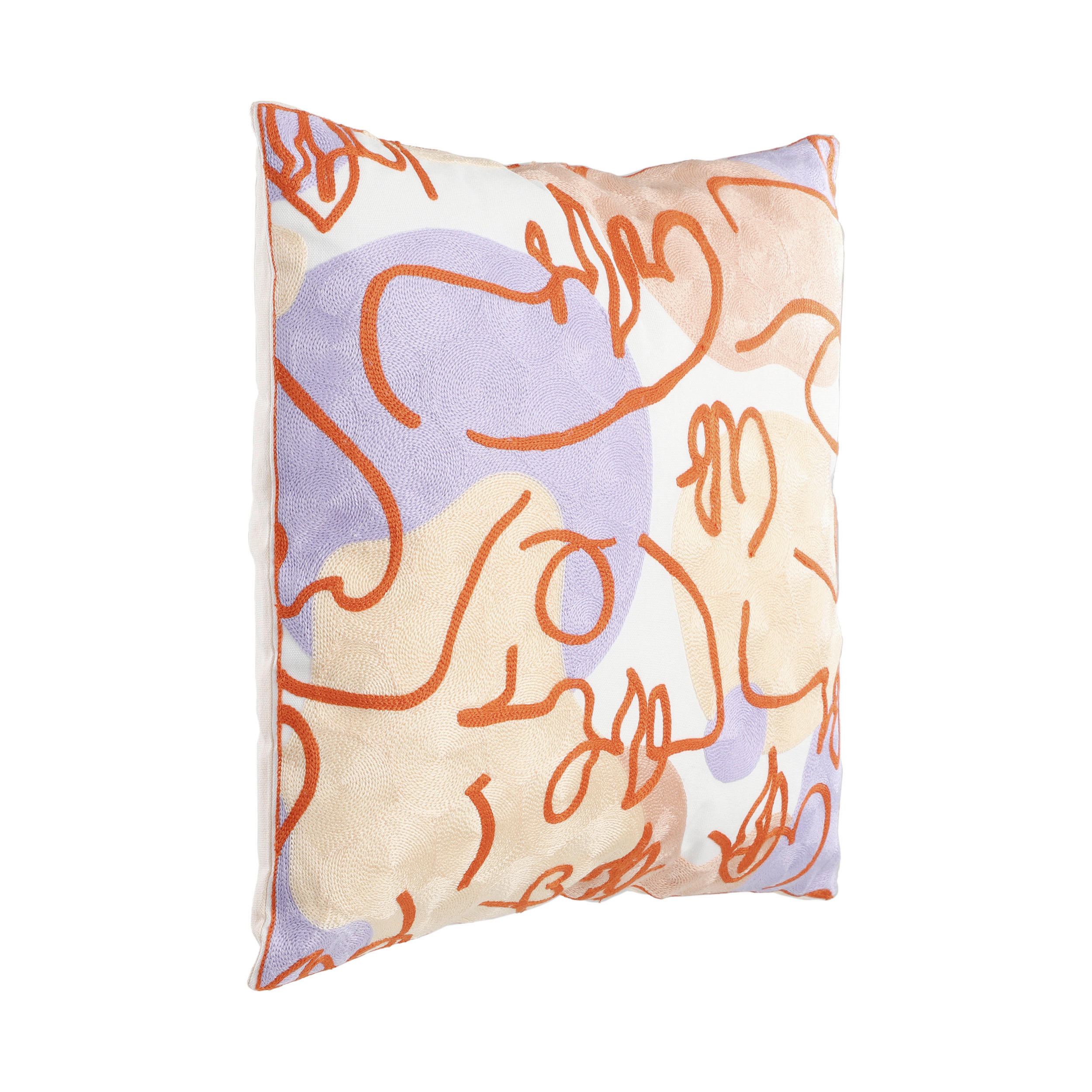 ZIERKISSEN  45/45 cm   - Lila/Rot, Basics, Textil (45/45cm) - Eglo