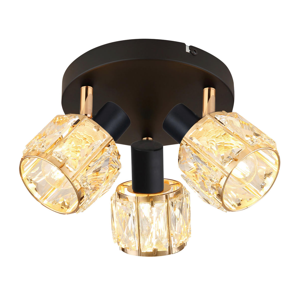 STRAHLER Dubai 36/36/16 cm   - Roségold/Schwarz, KONVENTIONELL, Glas/Metall (36/36/16cm)