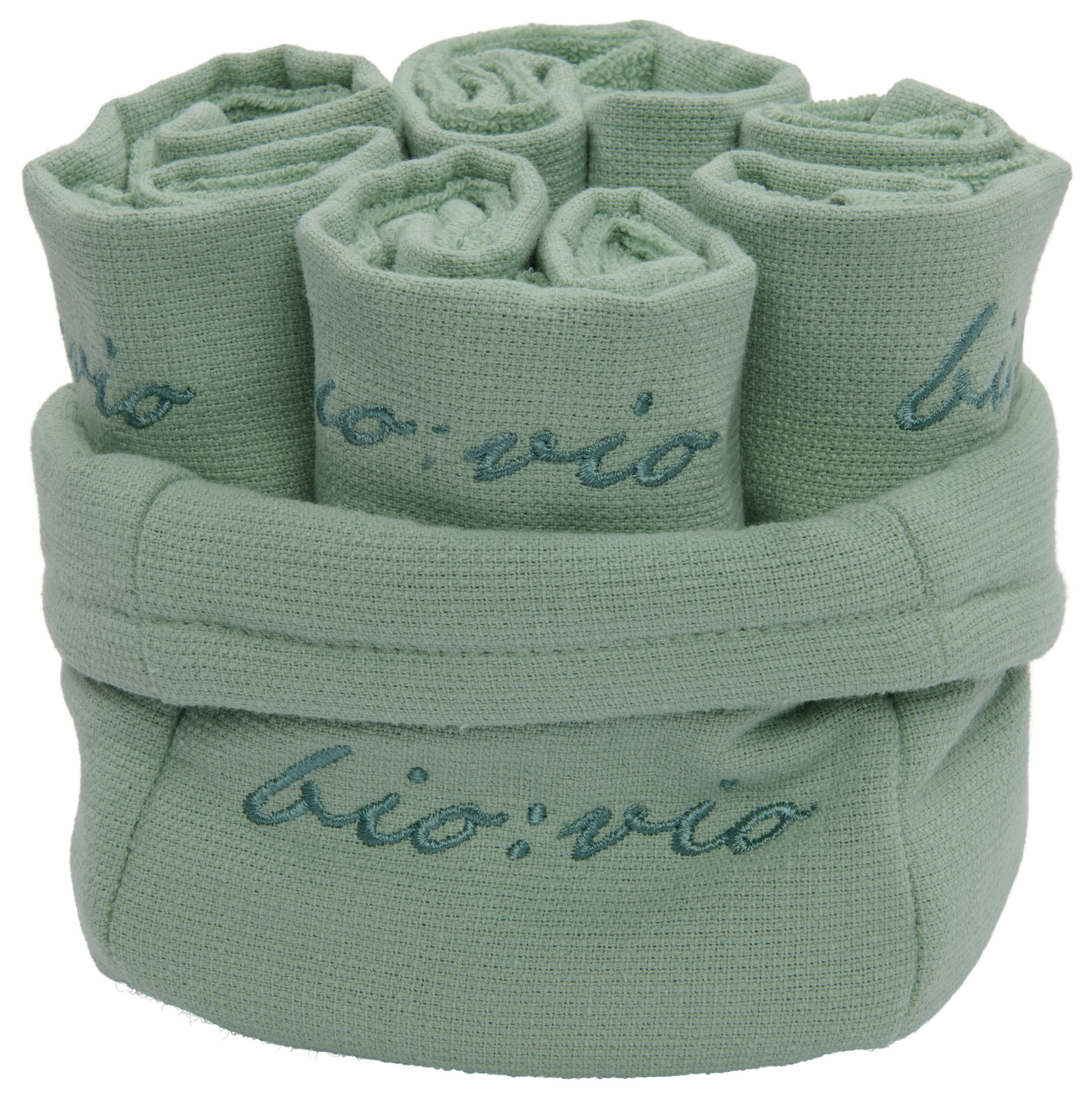 SEIFTUCHSET 30/30 cm Bonita Mintgrün 4-teilig  - Mintgrün, KONVENTIONELL, Textil (30/30cm) - Bio:Vio