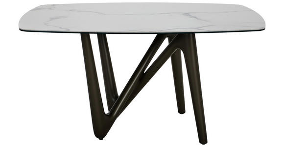 ESSTISCH in Metall, Keramik 150/100/75 cm  - Anthrazit/Beige, Design, Keramik/Metall (150/100/75cm) - Dieter Knoll