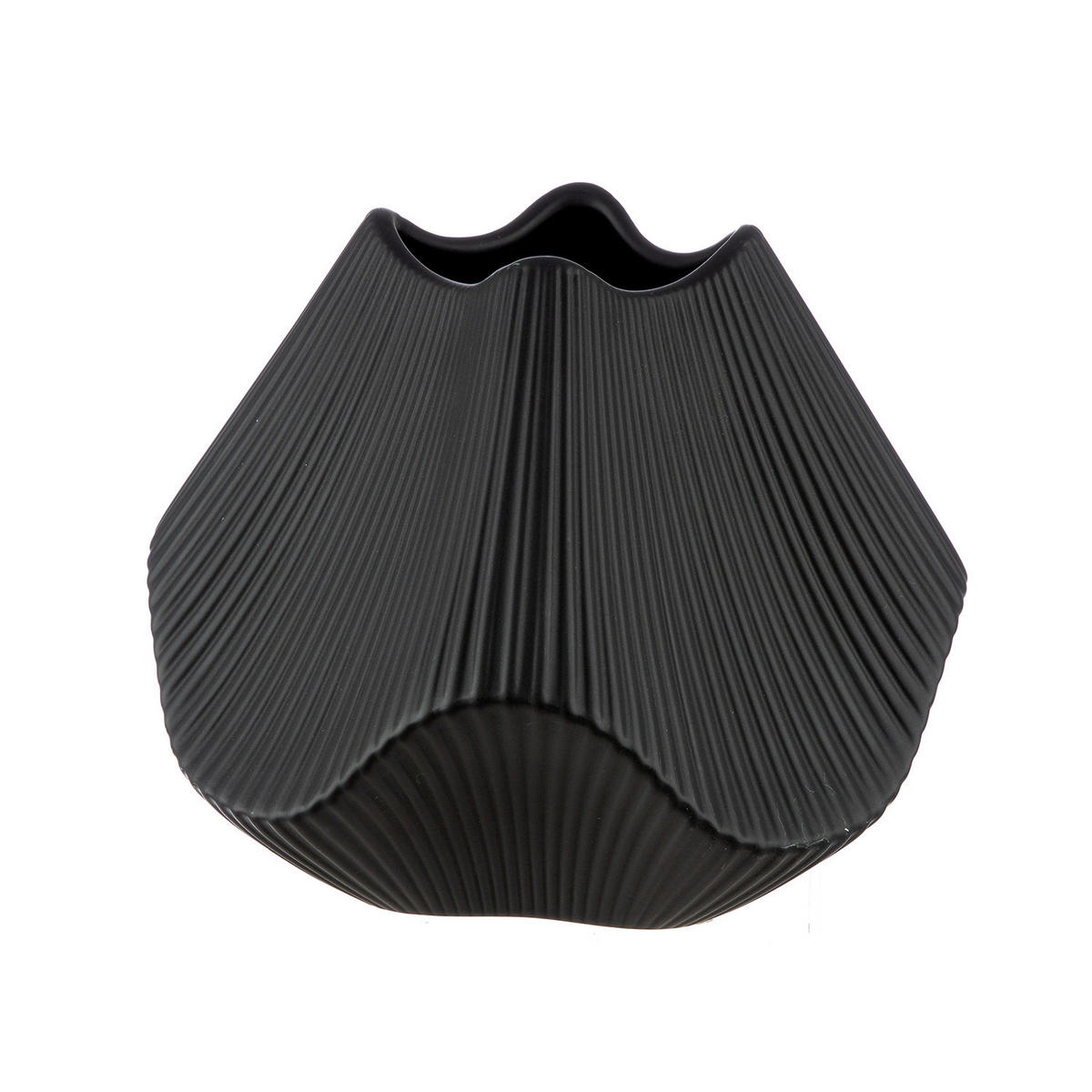 DEKOVASE  - Schwarz, LIFESTYLE, Keramik (22/18,5/22cm)