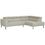 ECKSOFA in Feincord Beige  280/205 cm  - Beige/Schwarz, Design, Textil/Metall (280/205cm) - Xora