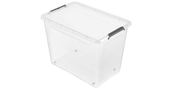 BOX MIT DECKEL    58/39/42 cm  - Transparent, Basics, Kunststoff (58/39/42cm) - Homeware