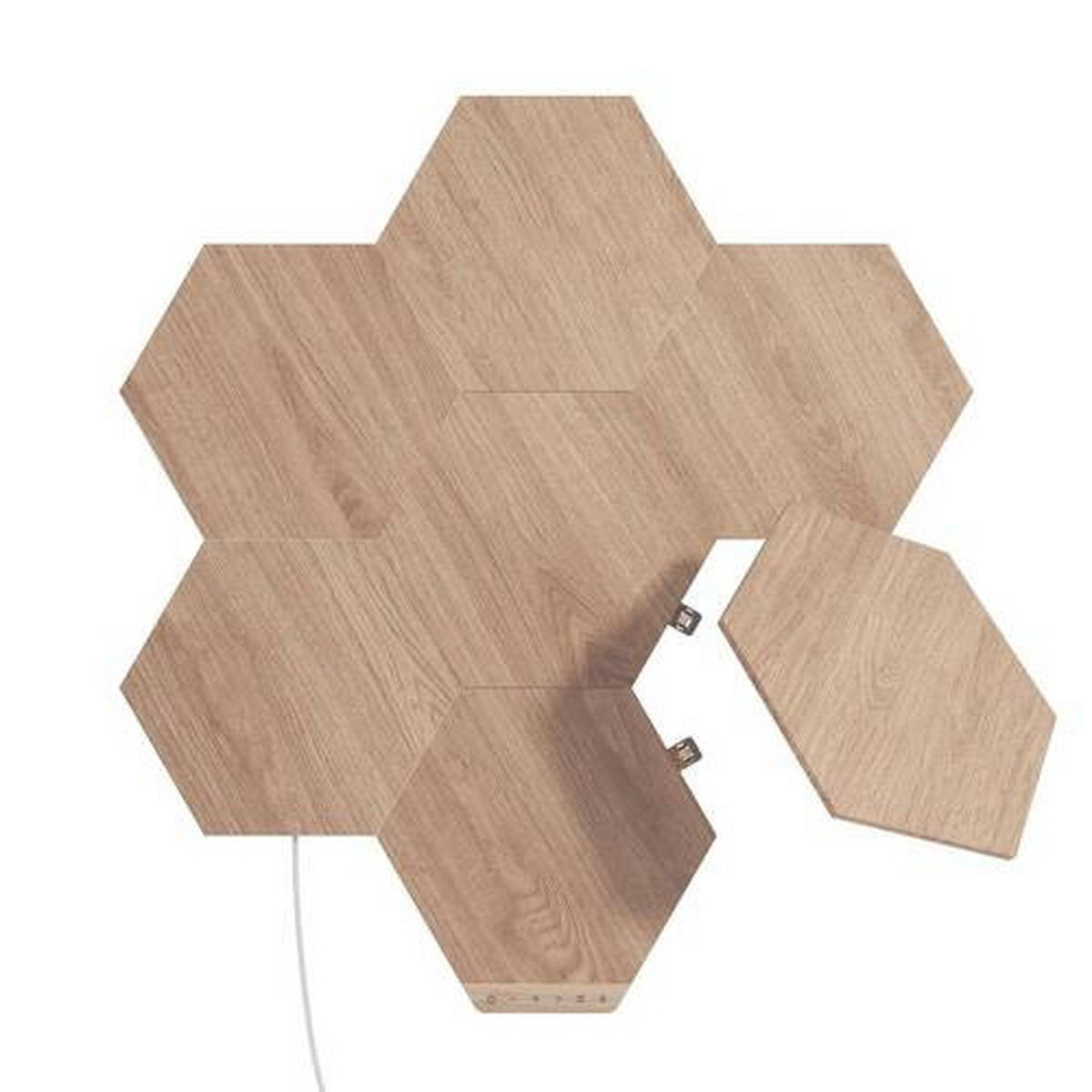 NANOLEAF HEXAGONS 7ER NANOLEAF WOOD LOOK HEXAGONS 23/0,6/20 cm   - Braun/Naturfarben, Basics, Kunststoff (23/0,6/20cm)