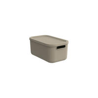 KUTIJA S POKLOPCEM  39,5/23,5/17,7 cm       - cappuccino, Basics, plastika (39,5/23,5/17,7cm) - Rotho