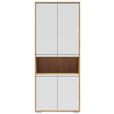AKTENSCHRANK Weiß, Eichefarben  - Eichefarben/Weiß, KONVENTIONELL, Holzwerkstoff (80/198/41cm) - Carryhome