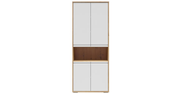 AKTENSCHRANK Weiß, Eichefarben  - Eichefarben/Weiß, KONVENTIONELL, Holzwerkstoff (80/198/41cm) - Carryhome