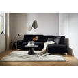 ECKSOFA  in Mikrofaser Schwarz  - Chromfarben/Schwarz, KONVENTIONELL, Textil/Metall (271/206cm) - Carryhome