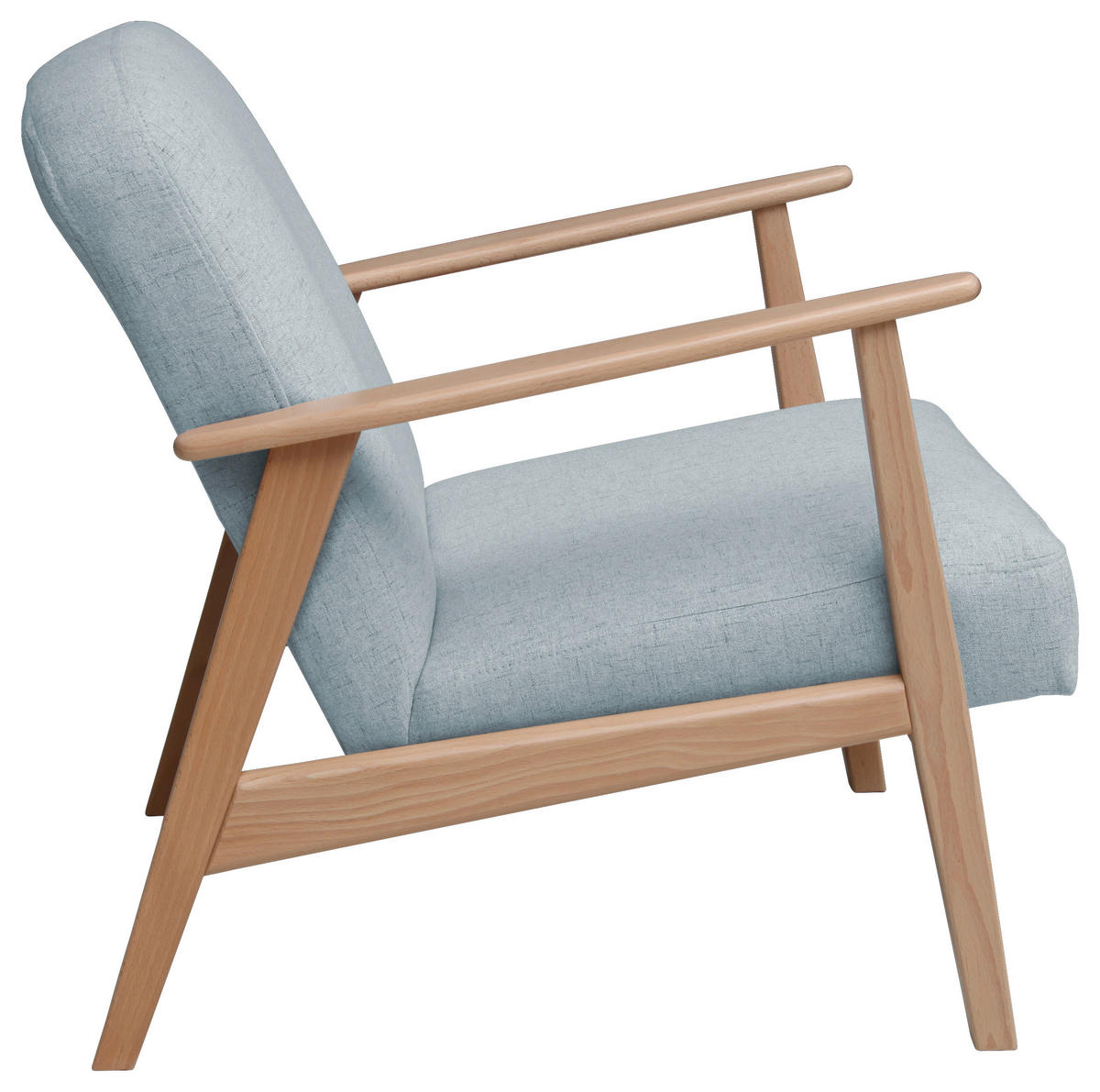 SESSEL in Webstoff Buchefarben, Pastellblau  - Pastellblau/Buchefarben, MODERN, Holz/Textil (63/78/78cm) - Livetastic