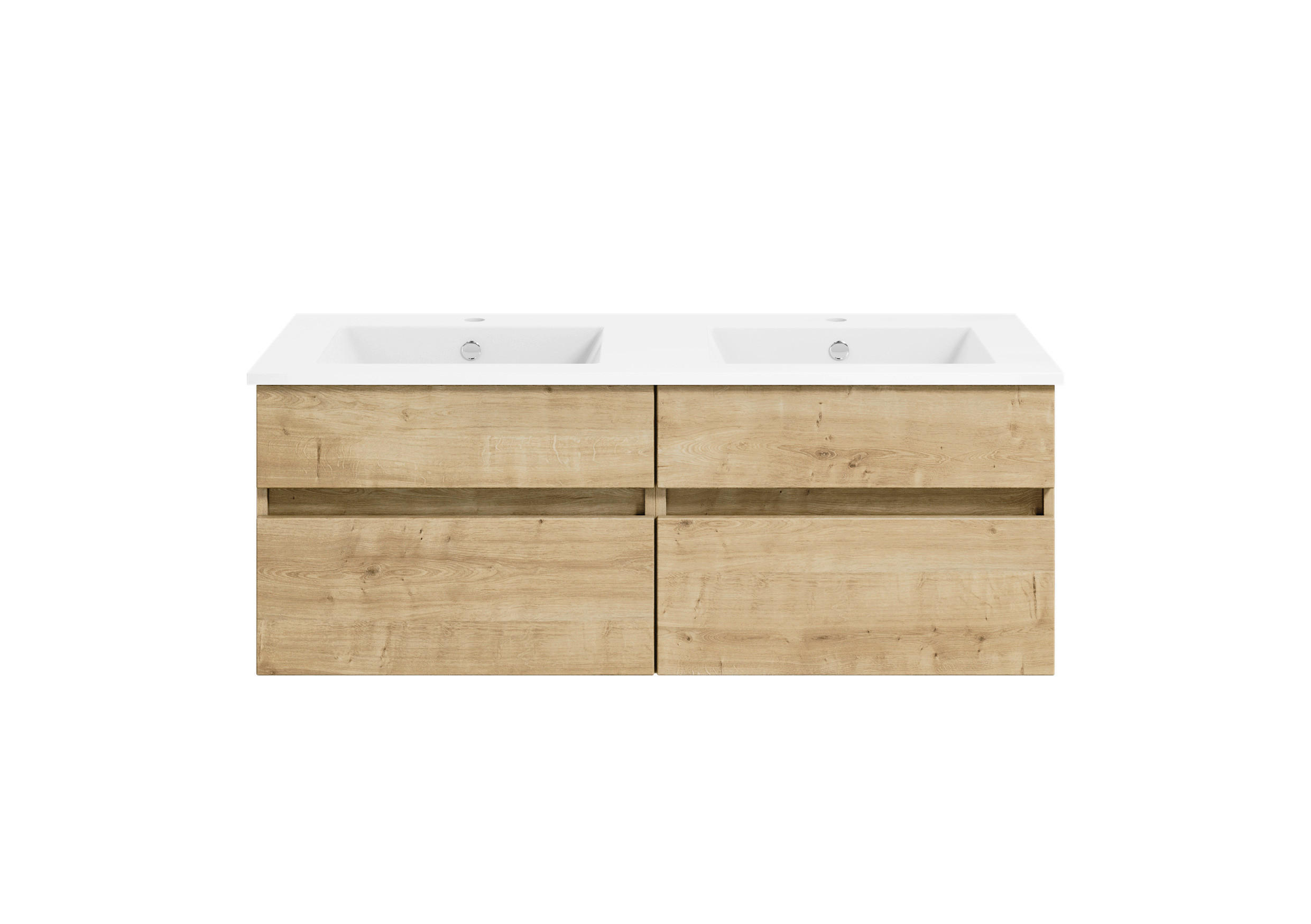 BADEZIMMER  in 180 cm  - Eichefarben/Weiß, KONVENTIONELL, Keramik/Holzwerkstoff (180cm) - Puris