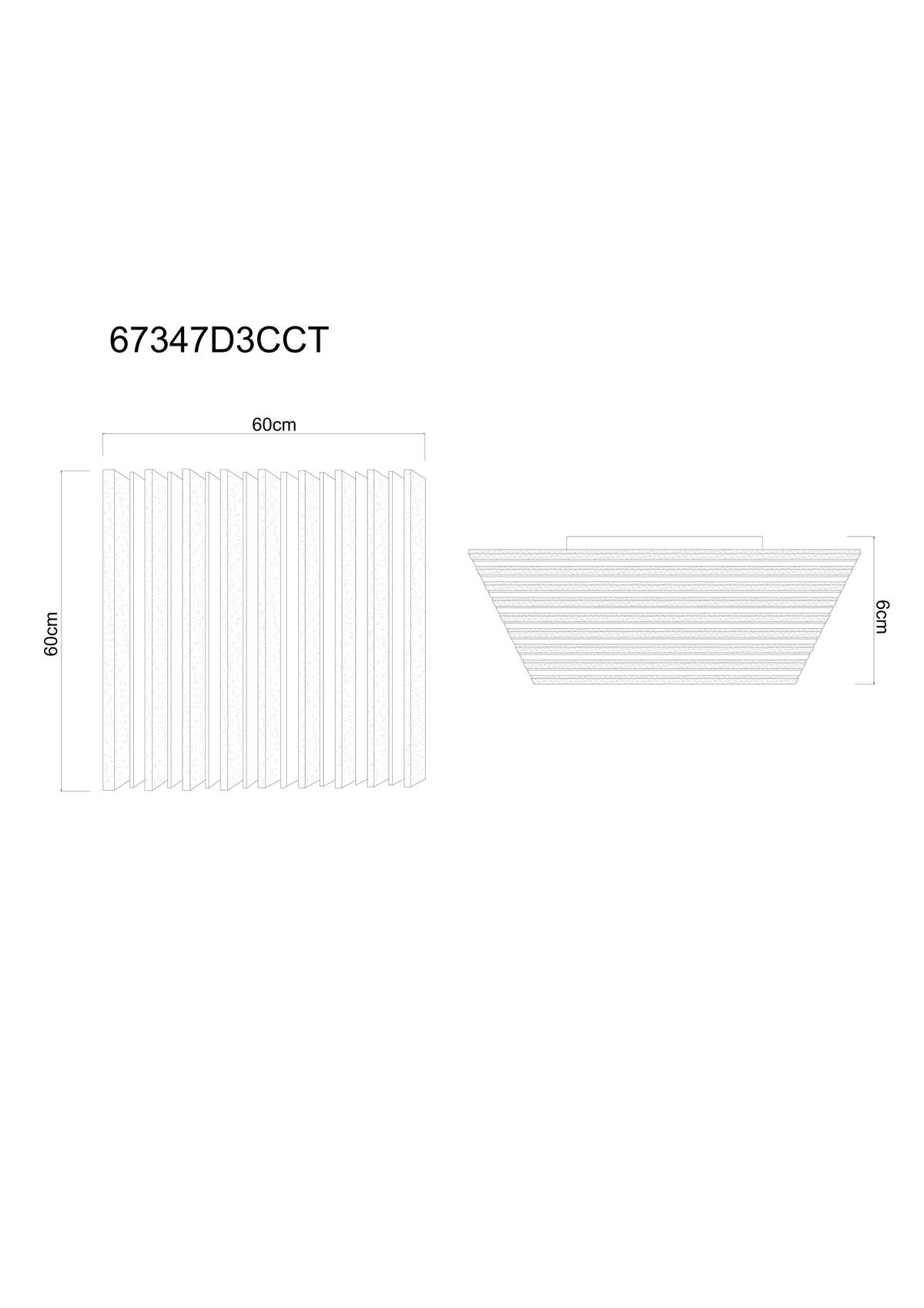 LED-TAKLAMPA HAYDEN 60/60/6 cm  - vit/svart, Natur, metall/trämaterial (60/60/6cm) - Globo