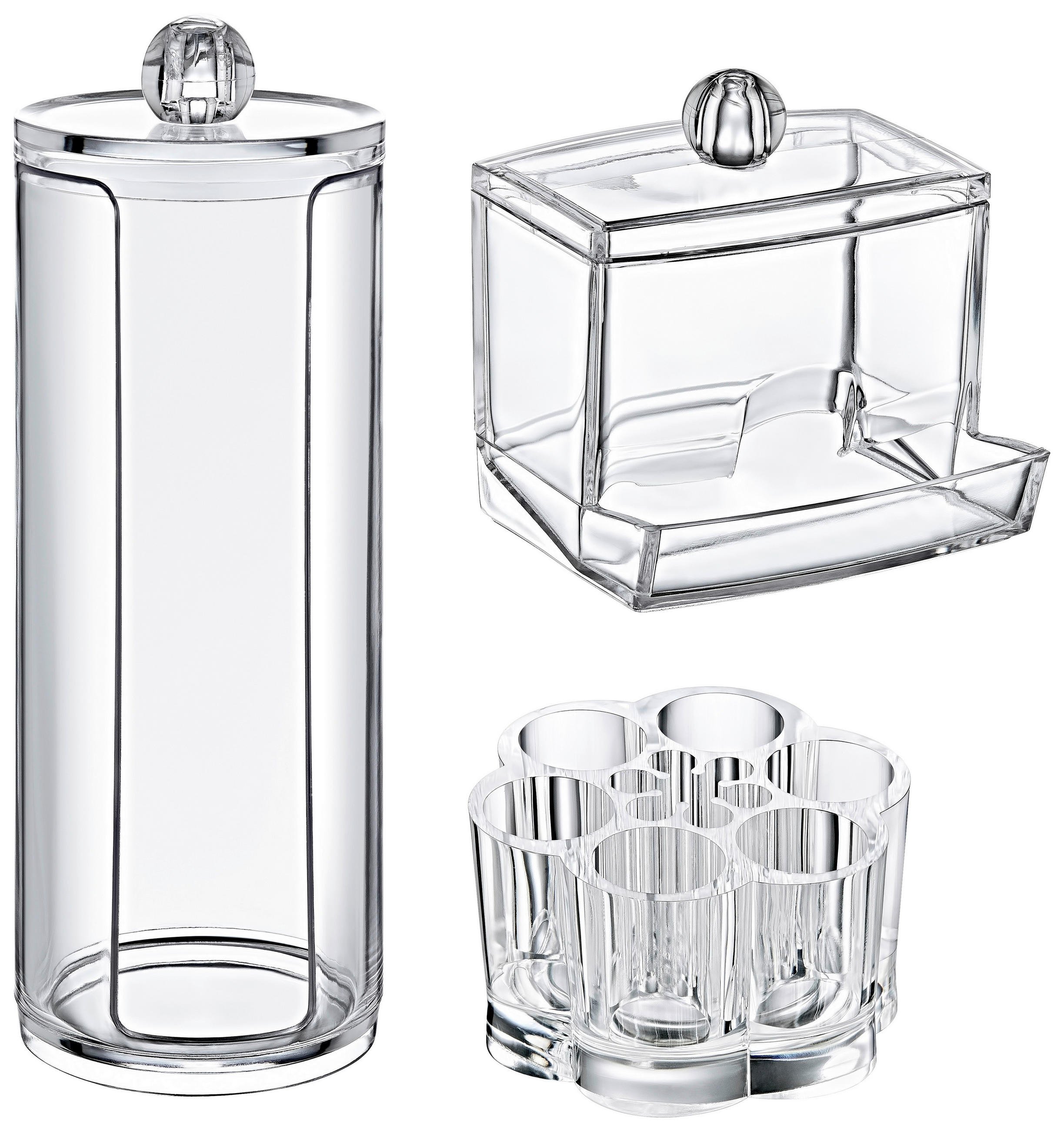 SADA MAKE-UP průhledné - průhledné, Trend, plast (16/7,5/19cm) - Boxxx