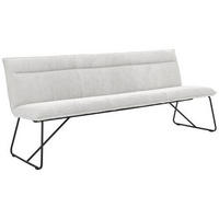 SITZBANK 180/88/66 cm Cord Creme Metall  - Creme/Schwarz, Design, Textil/Metall (180/88/66cm) - Johann Jakob