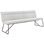 SITZBANK 180/88/66 cm Cord Creme Metall  - Creme/Schwarz, Design, Textil/Metall (180/88/66cm) - Johann Jakob