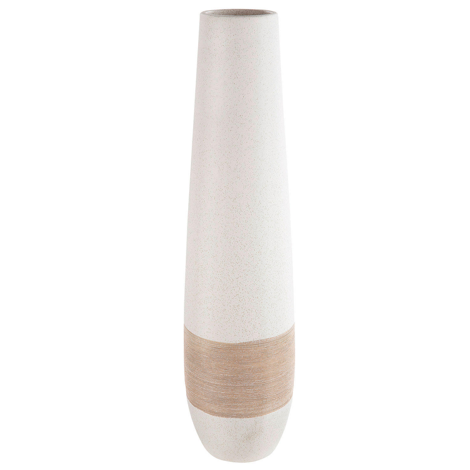 BODENVASE Olbia  - Hellbraun/Creme, Basics, Keramik (15/56/15cm)