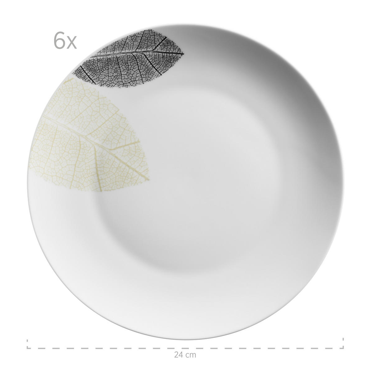 KOMBISERVICE Jona 30-teilig  - Weiß, Basics, Keramik - Mäser