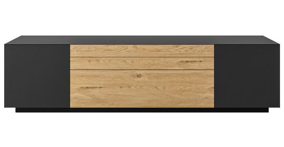 LOWBOARD 210/55/40 cm  - Wildeiche/Anthrazit, Natur, Holz/Holzwerkstoff (210/55/40cm) - Dieter Knoll