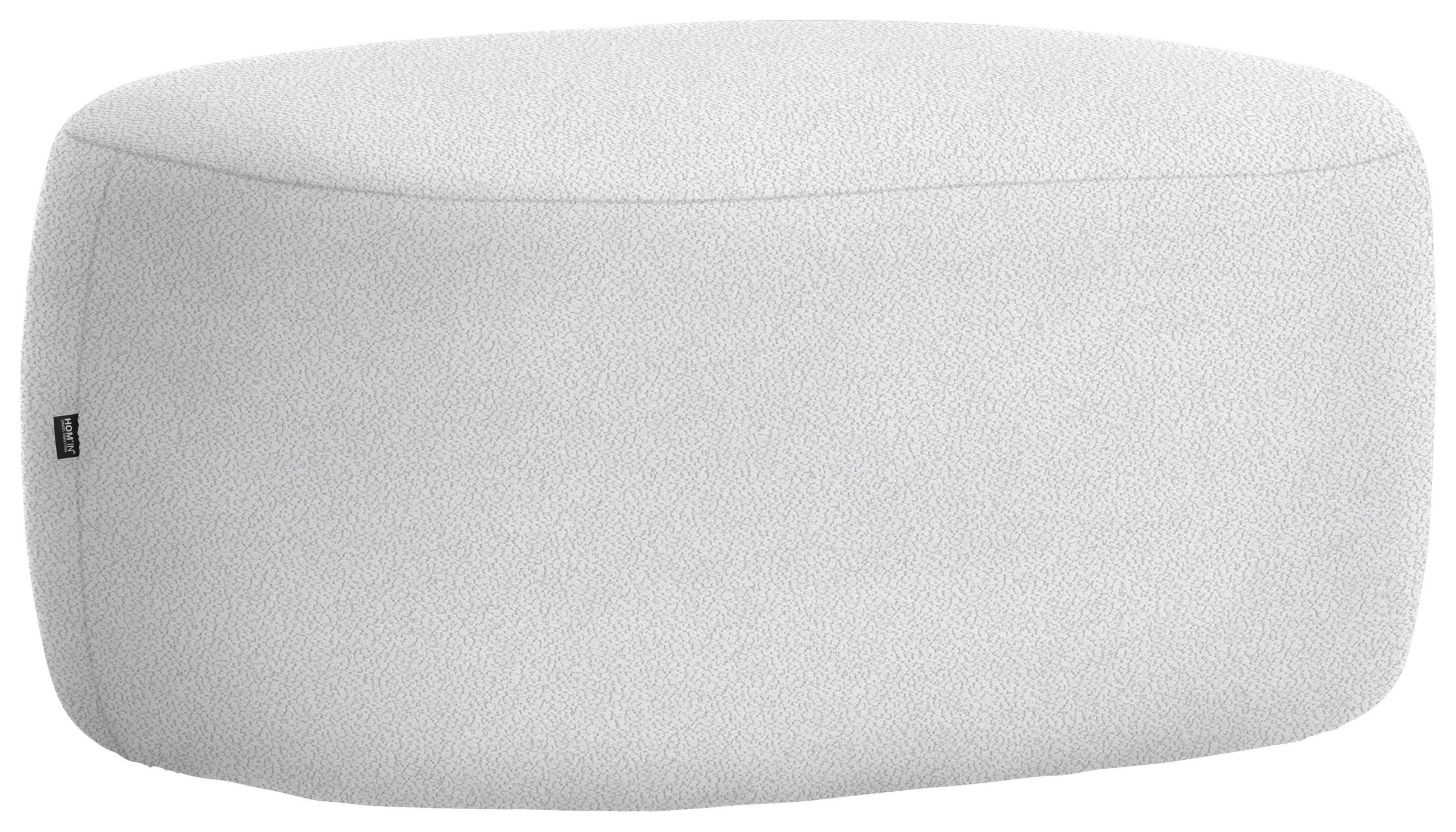 HOCKER in Textil Hellgrau  - Hellgrau/Schwarz, MODERN, Kunststoff/Textil (88/43/66cm) - Hom`in