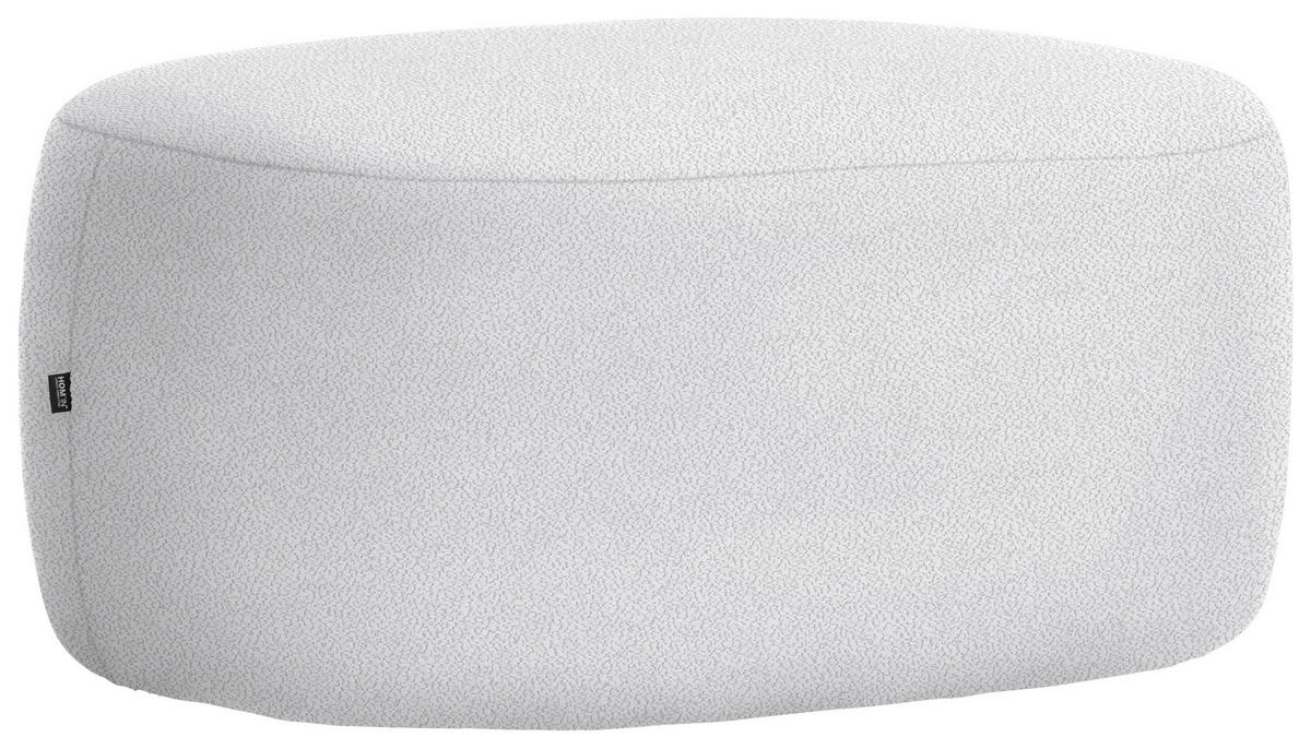 HOCKER in Textil Hellgrau  - Hellgrau/Schwarz, MODERN, Kunststoff/Textil (88/43/66cm) - Hom`in