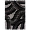 SHAGGY 120/170 cm Velvet Grau, Schwarz  - Schwarz/Grau, Basics, Kunststoff/Textil (120/170cm) - Xora