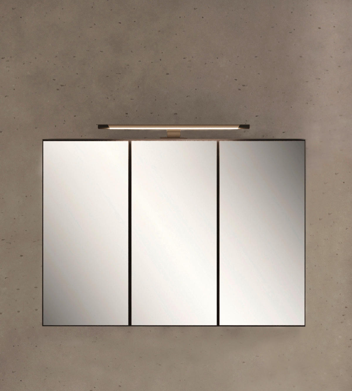 SPIEGELSCHRANK 90/64/20 cm  - Schwarz/Graphitfarben, Natur, Glas/Holzwerkstoff (90/64/20cm) - Xora